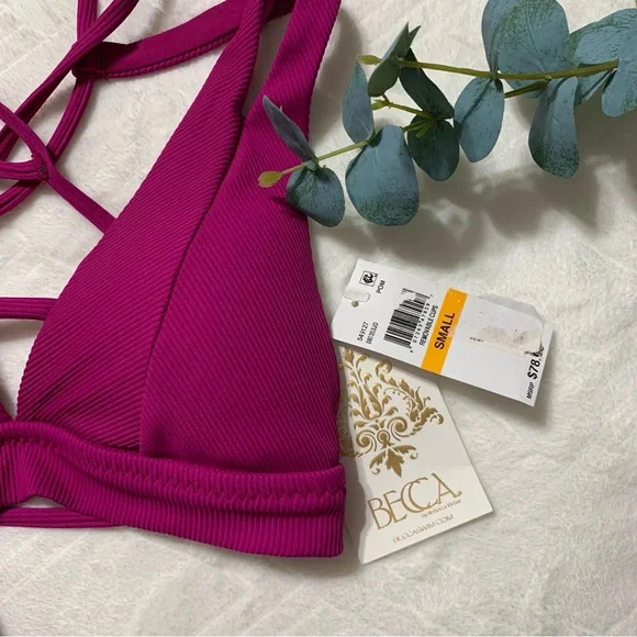 NWT BECCA BY REBECCA VIRTUE Elaine Bralette Bikini Top - Picture 6 of 8